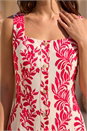 Red Petite Button Front Midi Dress, Image 4 of 4