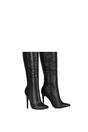 Black 'Nora' Pointed Toe Zip Up Knee High Stiletto Heel Long Boots, Image 4 of 5