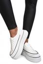 White iKrush White Breanna Platform Wedge Lace Up Trainers, Image 1 of 8