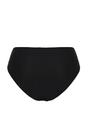 Black Ruched Draped High Waist Bikini Bottom with Shaping Fit, Image 3 of 5