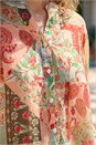 Orange Paisley Print V-Neck Blouse , Image 4 of 4