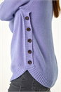 Violet Textured Curved Hem Jumper, Image 5 of 5