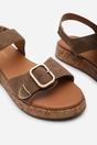 Camel Iridia Double Buckle Low Wedge Sandal, Image 5 of 6
