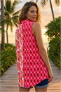 Pink Contrast Collared Longline Blouse, Image 3 of 4