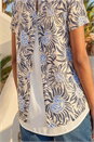 Black Floral Print Double Layer Top, Image 4 of 4