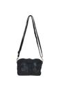 Black Real Leather Vintage Cross Body Bag, Image 4 of 5