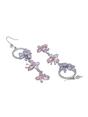 Lilac Floral Halo Chandelier Earrings, Image 2 of 3