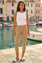 Mocha Cropped Stretch Denim Jegging, Image 1 of 4