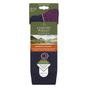 Navy Wool Blend Cushioned Walker Hiking Socks, Image 3 of 3