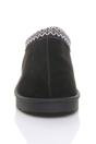 Black Faux Fur Lined Comfy Aztec Embroidered Ultra Mini Booties Slippers, Image 6 of 6