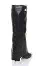 Black AJVANI Black High Block Heel Pointed Toe Fold Over Knee Boots, Image 4 of 4