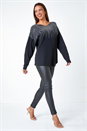 Black Sparkle Embellished V-Neck Knit Jumper, Image 1 of 5