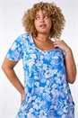 Blue Curve Tropical Print Pocket Slouch Dress, Image 4 of 5