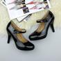Black AJVANI Black High Heel Mary Jane CourtShoes, Image 4 of 6