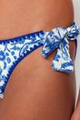 Multi Shawl Pattern Tie Side Regular Bikini Bottom with Embroidered Look, Image 2 of 4