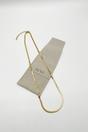 Gold Slim Snake Chain Necklace in Gold, Image 2 of 4