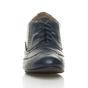 Navy Blue AJVANI Navy Blue Mid Heel Brogue Ankle Boots Shoe Boots, Image 6 of 6