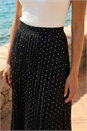 Black Polka Dot Maxi Skirt, Image 4 of 4