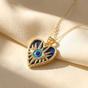 Gold Protection Lapis Lazuli Blue Evil Eye Necklace, Image 1 of 3