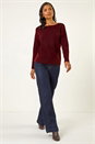 Red Ribbon Bow Tie Back Jumper, Image 2 of 5