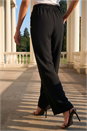 Black Petite Button Side Trousers, Image 3 of 4