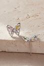 Multi Sterling Silver Colourful Butterfly Studs, Image 3 of 5