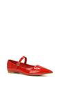 Red XY LONDON Red 'Aimee' Flat Mary Jane Ballerina Pumps, Image 2 of 5