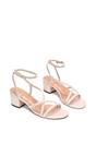 Beige 'Maria' Ankle Strap Low Block Heel Strappy Sandals, Image 5 of 5