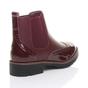 Burgundy AJVANI Burgundy Slip On Brogue Chelsea Ankle Boots, Image 4 of 6