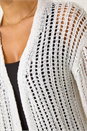 Ivory  Stitch Detail Knit Cardigan, Image 5 of 5