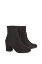 Black XY LONDON Black 'Rogue' Mid Block Heeled Ankle Booties, Image 3 of 6