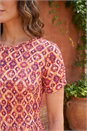 ORANGE Petite Abstract Midi Dress, Image 4 of 4