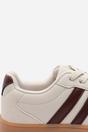 Beige 'Xia' Classic Retro Lace Up Trainer with Stripes, Image 7 of 8