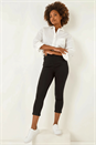 Black Shape Enhance Stretch Crop Jeggings, Image 1 of 5