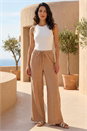 Biscuit Dusk Crinkle Wide Leg Stretch Trouser , Image 4 of 4