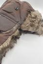 Brown Tapper Hat with Faux Fur Lining, Image 2 of 4