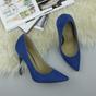 Royal Blue AJVANI Royal Blue High Stiletto Heel Pointed Toe Court Shoes, Image 4 of 6