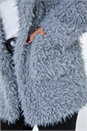 Grey Fluffy Textured Coat, Image 5 of 5