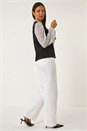 White 2 in 1 Polka Dot Mesh Top, Image 3 of 5