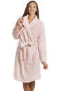 Light Pink Supersoft Shawl Collared Leopard Print Bathrobe, Image 1 of 5