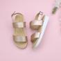Rose Gold AJVANI Rose Gold Flatform Strappy Sandals, Image 4 of 6