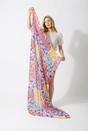 Multi Leopard Print Lightweight Cotton Scarf Pink, Image 4 of 4