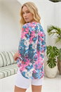 Pink Burnout Floral Print Shirt, Image 3 of 4