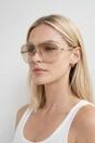 Natural Wave Mask Sunglasses in Champagne, Image 1 of 2