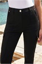 Black Cropped Cargo Stretch Trouser, Image 4 of 4