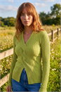 Lime Cable Rib Knit Jumper, Image 2 of 4