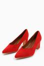 Red 'Ava' Block Heel With Pointed Toe, Image 3 of 4