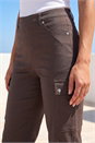 Chocolate Turn Up Stretch Cargo Trousers, Image 4 of 4