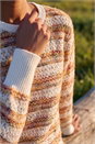 Copper Space Dye Stripe Knit Jumper, Image 4 of 4