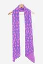 Purple Asymmetric Leopard Winter Scarf, Image 5 of 5